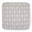Pouf carré en coton tissé à la main bleu clair et blanc de 18 po Noreen