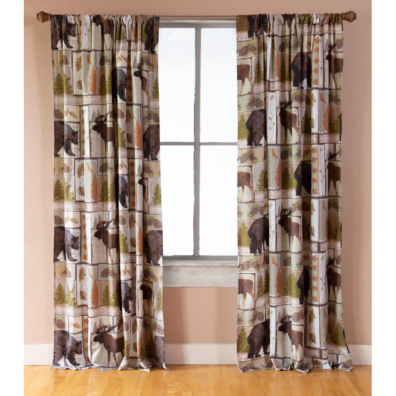 Ensemble de 2 panneaux de rideaux obscurcissants Carstens, Inc., 54 "x 84", Vintage Lodge