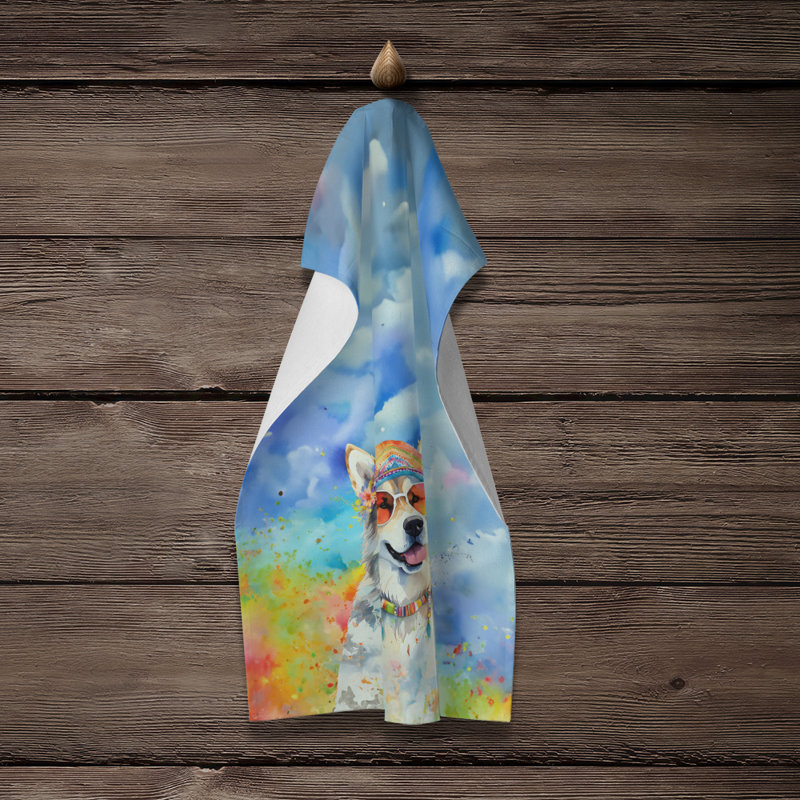 Serviette de cuisine Alaskan Malamute Hippie Dawg
