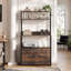 Vertical Filing Cabinet with Bookshelf for A4 & Letter-1806265063