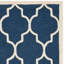 Tapis bleu marine / ivoire en laine à motif géométrique Cannen-1901854083