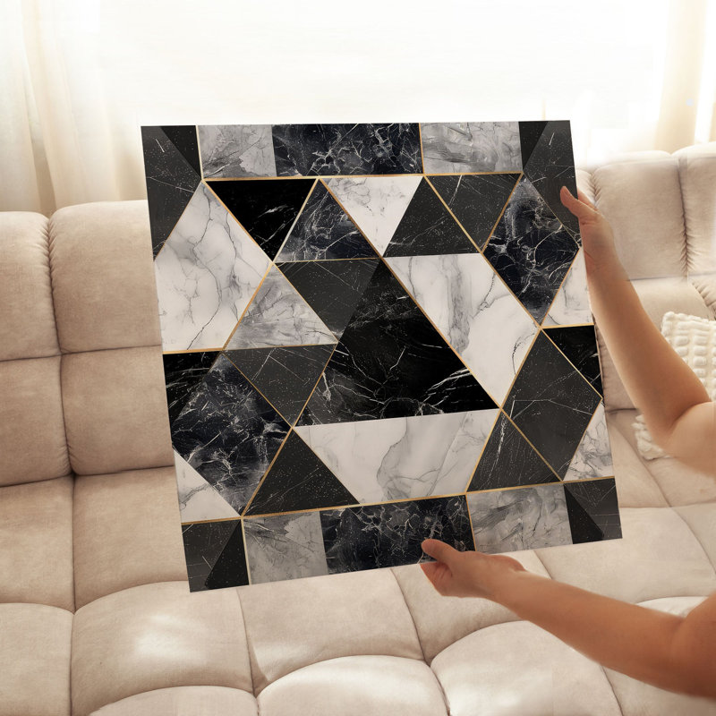 «Abstract Geode Shapes X III», reproduction d'art moderne sans cadre, H 24 po x l 24 po
