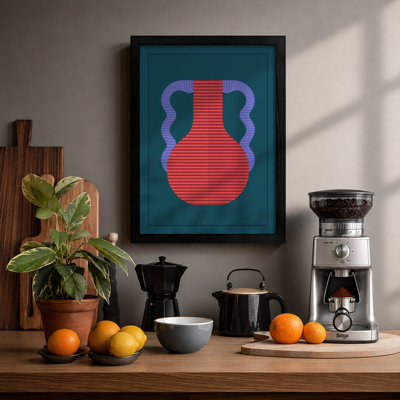 Vase Form Geometric - Framed Print