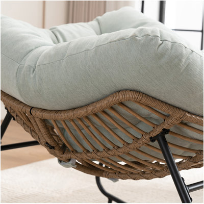 Chaise berçante, chaise d'appoint rembourrée en chenille, chaise berçante moderne pour chambre à coucher, salon, appartement