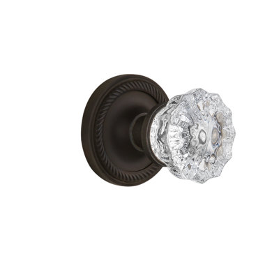 Rope Rosette with Crystal Door Knob