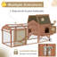 Grand poulailler en bois 95 "avec roulettes-554028248