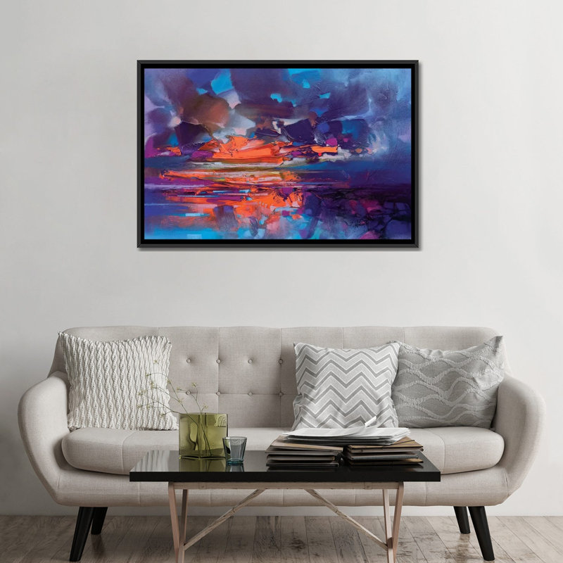 «Compression», reproduction sur toile, Toile avec cadre noir, Pas de tapis, H 32 po x l 48 po x P 1,5 po