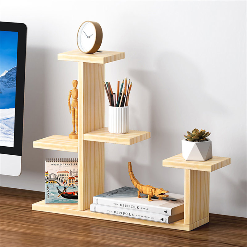 Organisateur de bureau en bois manufacturé Marialyn