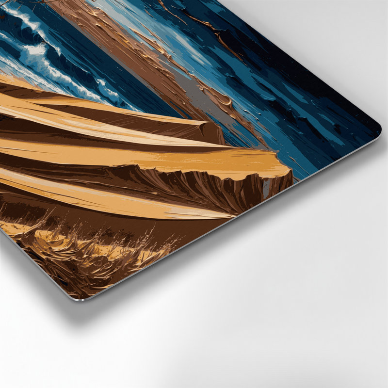 Nautical Sand dunes Brown Metal Wall Art, 11" H x 14" W