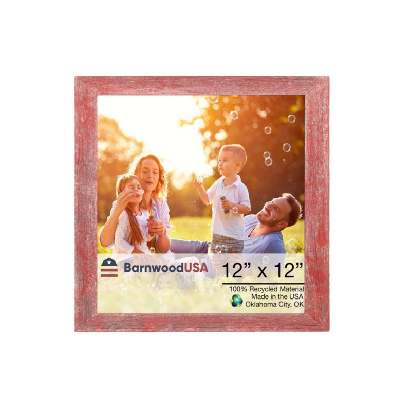 Cadre photo simple Bianca-Maria, 24 po x 30 po, Rouge rustique