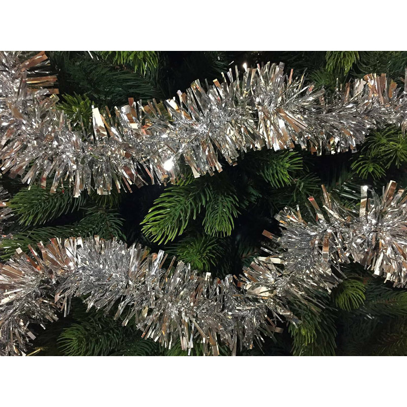 8cm Faux Garland, Silver