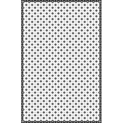 Tapis géométrique blanc