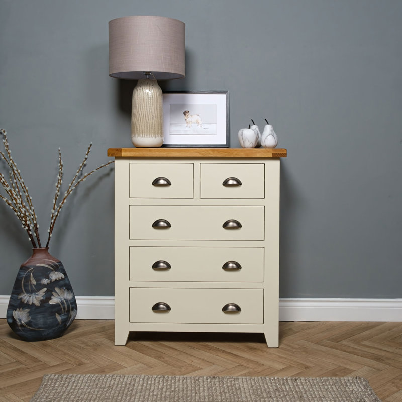Janie 85cm W 5 - Drawer Chest of Drawers