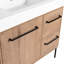 Meuble-lavabo autoportant de 36 po avec 2 tiroirs, lavabo en résine blanche et armoire à fermeture en douceur - Ajoutez une touche moderne à votre porte de lavabo de salle de bain.