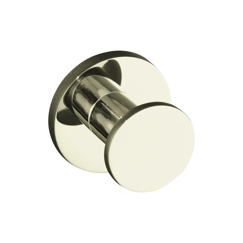 Stillness Wall Mounted Robe Hook, Vibrant Polished Nickel