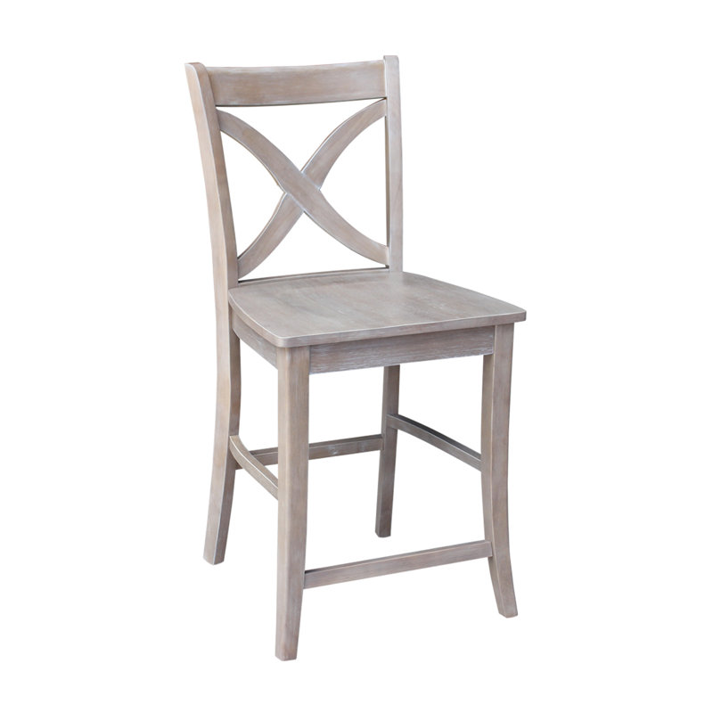 Tabouret Ludivine, Taupe-gris délavé, Tabouret de comptoir (siège d'une hauteur de 24 p