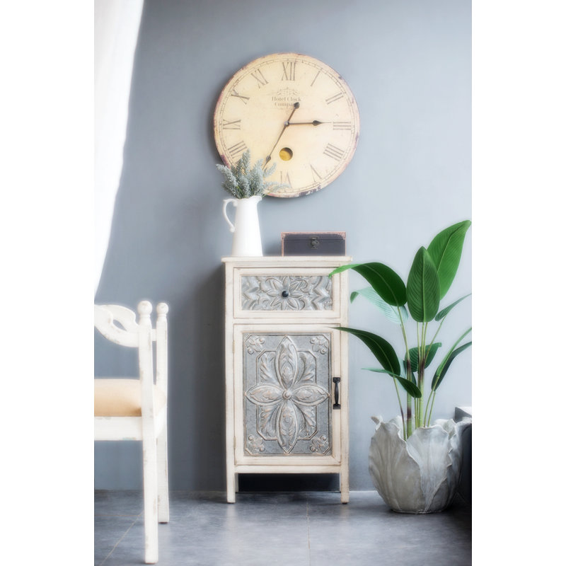 Commode d'appoint moderne avec portes miroir en bois
