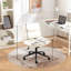 Chaise de bureau blanche pivotante ajustable, siège large, coiffeuse-756570625