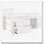 Lit de rangement en bois avec tiroirs et tablettes-1736110700