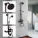 P1049 Exposed Thermostatic Shower System 36" Wall Mounted with Hand shower and Lever/Cross Handles