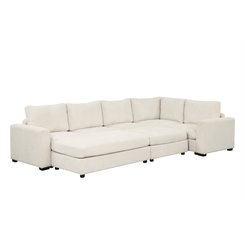 Sectional Sofac, Beige Linen