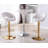 Kshaun Swivel Upholstered Adjustable Height Counter Stool with Metal Frame-732792997