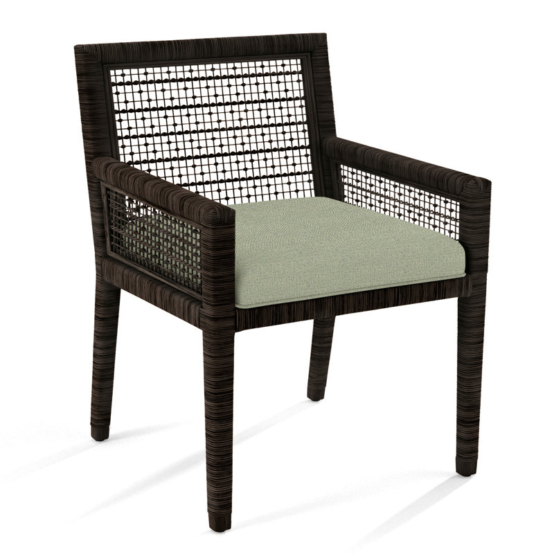 Pine Isle Arm Chair, Coral Textured Plain; 0373-14, Java