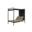 Lit de jour pour l'extérieur avec lit à baldaquin réglable, méridienne double avec dossier réglable à 5 positions et coussins en coton pour patio, cour, balcon, bord de piscine