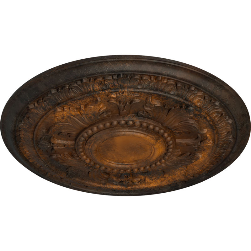 Médaillon de plafond 30 5/8 po x P 2 1/2 po Tellson (convient aux auvents jusqu'à 6 3/4 po), rouille