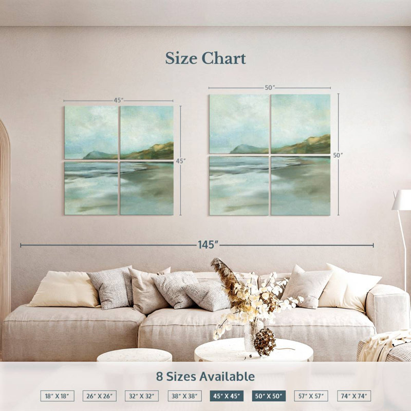 Ocean Cliffs, 50" H x 50" W