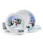 Snowman Forest 12-Piece Lightweight Chip-Resistant Bone China Dinnerware Set, Service for 4