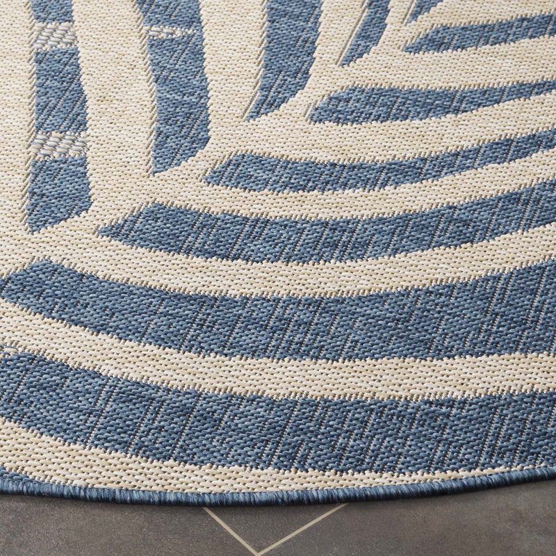 Alixs Performance Floral Indoor/Outdoor Area Rug, Round 6'7"