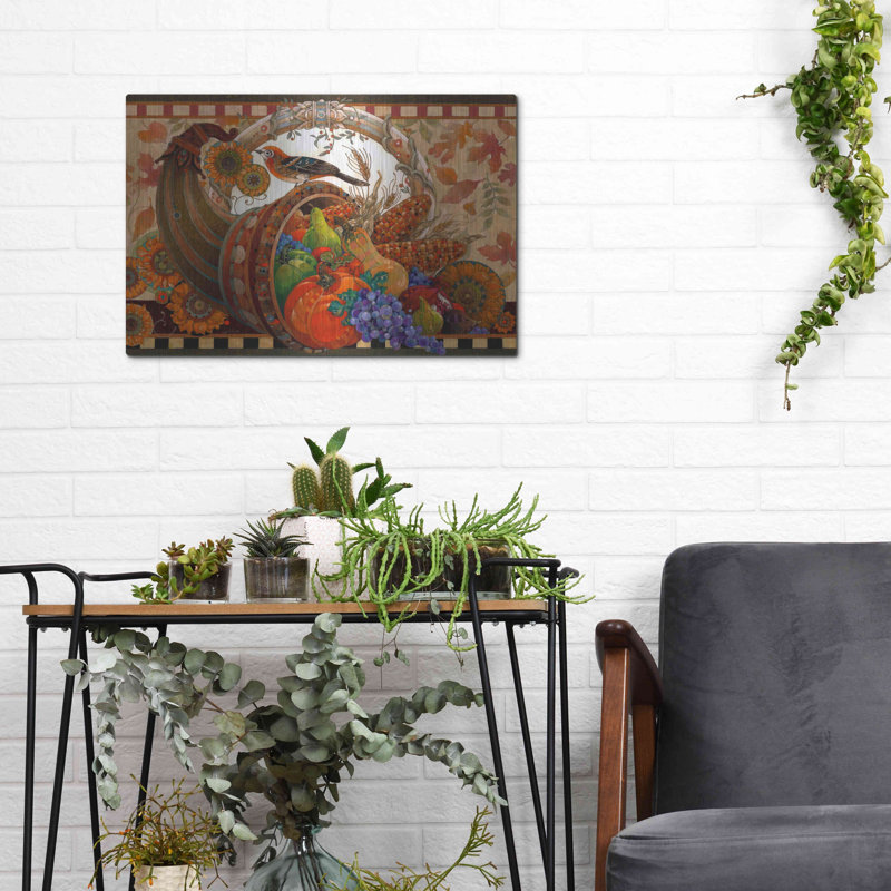 «Cornucopia» par David Galchutt, art mural en métal, 16 po x 12 po