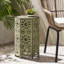 Table d'appoint légère en fer, 12 po x 10,5 po x 18,5 po, découpée, terrasse 12 po x 10,5 po x 18,5 po, pièce d'extérieur élégante