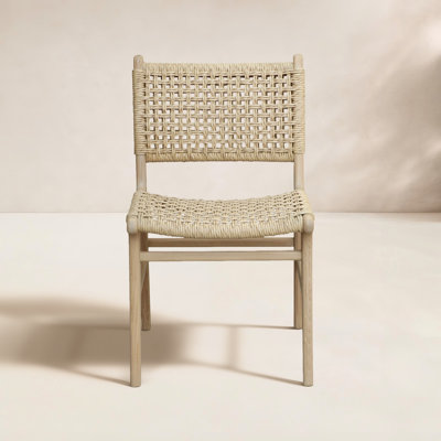 Yvaine FrancTeak Patio Outdoor/Indoor Dining Side Chair