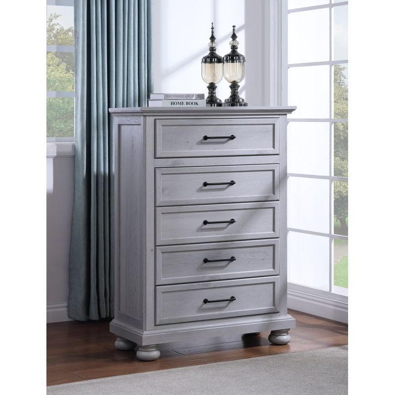 Warm Gray 5-Drawer Chest
