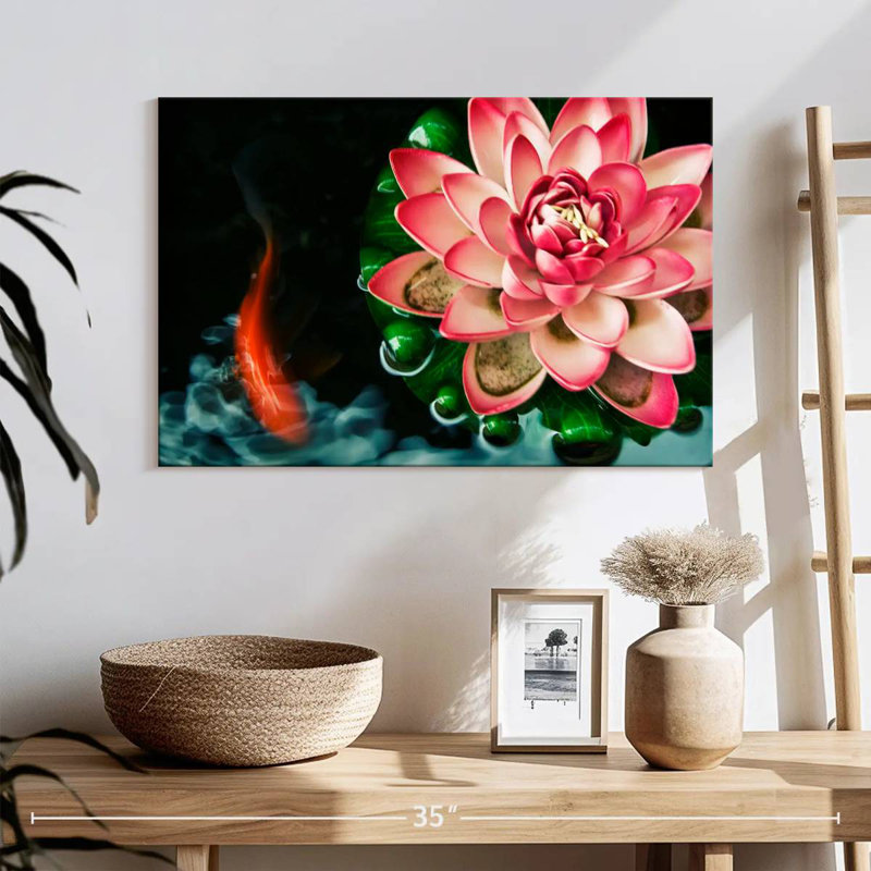 Fleur de lotus flottante Harnek, H 30 po x l 45 po