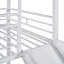 Lit superposé simple au-dessus d'un lit simple, lit de maison en métal avec glissade, trois couleurs - 77,9 po x 41,3 po x 70,8 po - Métal - Lit superposé - Blanc - avec glissade et garde-corps