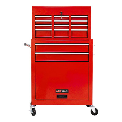 High Capacity Rolling Tool Chest With Wheels And Drawers, 8-Drawer Tool Storage Cabinet