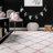 Cuanaic Trellis Shag Performance White/Pink Rug-975425132