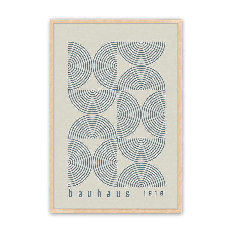Storm Blue Bauhaus Composition I Print dans un cadre, H 25 po x l 19 po x P 1,25 po, Reproduction encadrée sans passe-partout