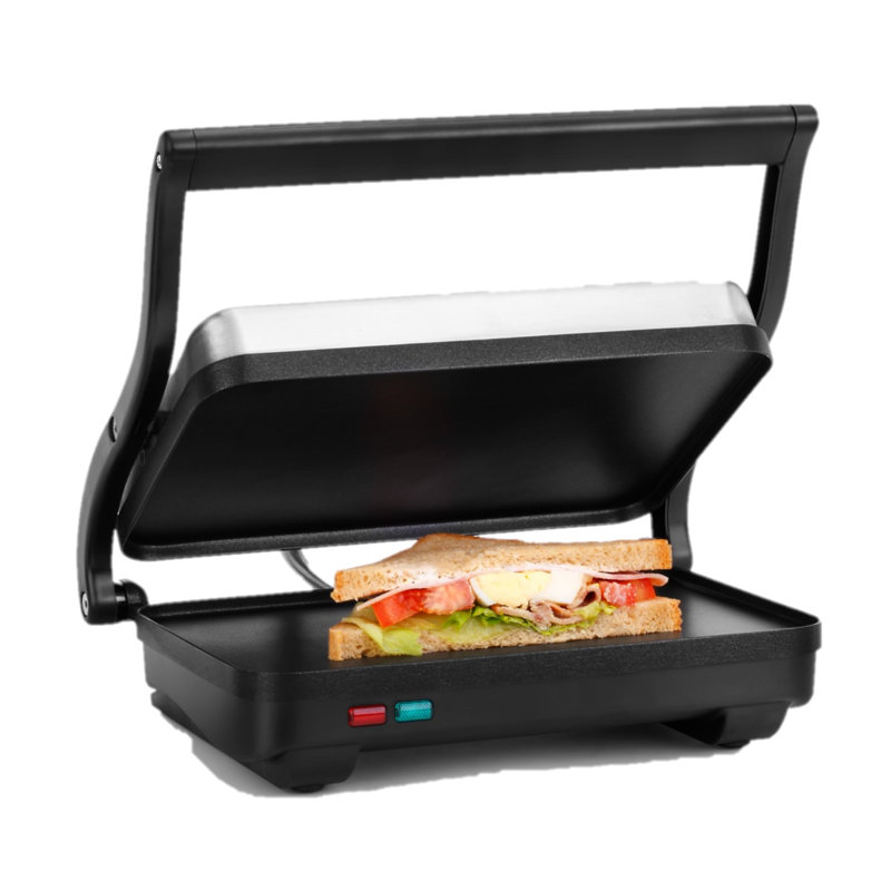 Gril électrique antiadhésif 2 tranches et presse à panini Holstein Housewares, Black