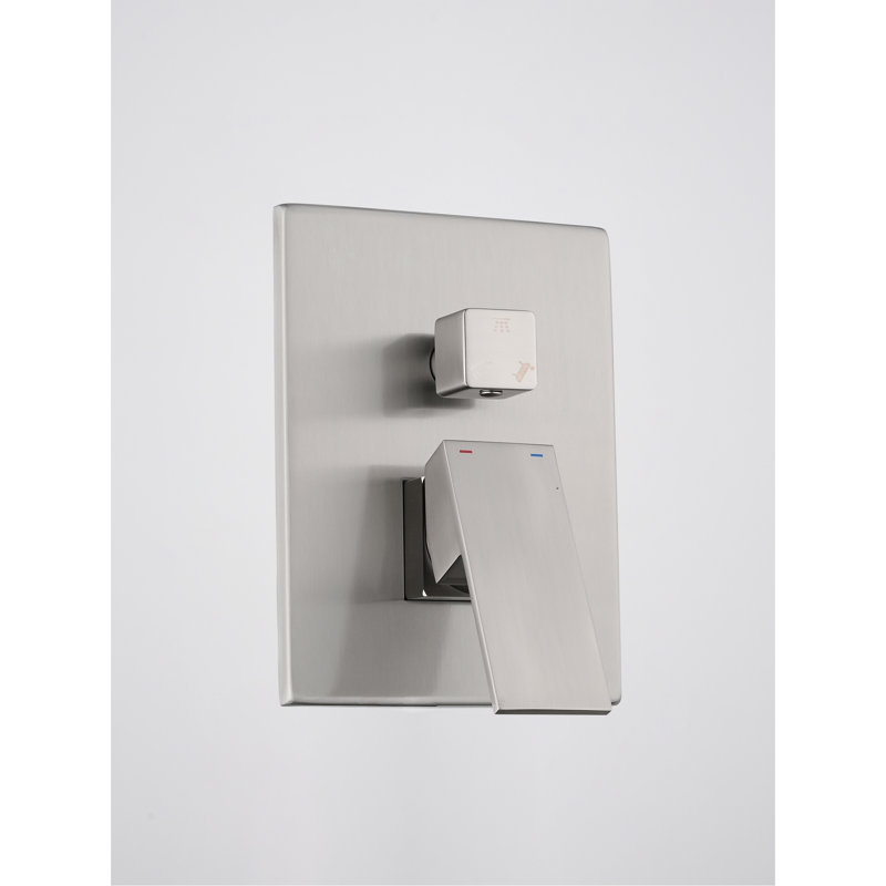 Brushed Nickel Shower System For Ceiling Mount - 16" Head With Handheld Natural Feeling Self-Cleaning Nozzle Coincident American Standard Pipe Connections Bathroom