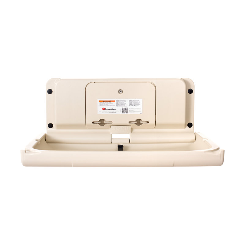 Foundations Horizontal Changing Station with Safety Straps, Cream