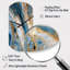Blue and White Marble Dreams - Horloge murale cylindrique abstraite, horloge murale asymétrique moderne-105566792