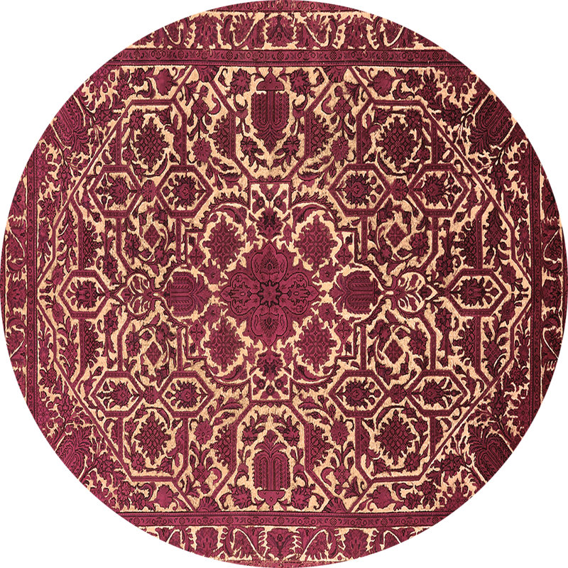 Morghyn Chenille Oriental Indoor Rug, Round 5'
