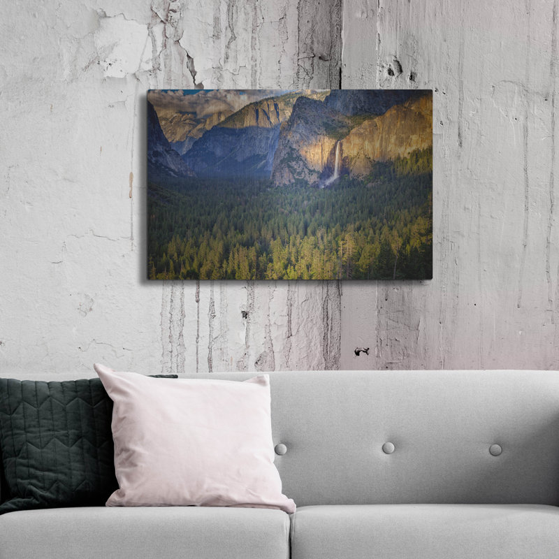 «Tunnel View at Sunset» par Rick Berk, art mural en métal, H 24 po x l 36 po