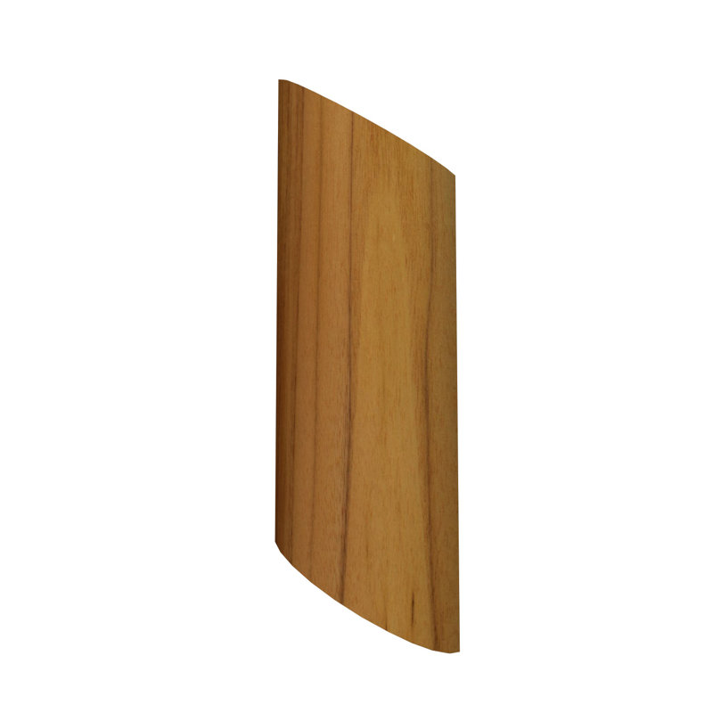 Clean Manufactured Wood LED Flush Mounted Sconce, Teak