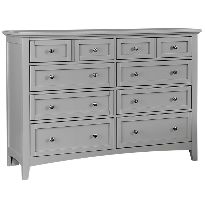 Commode double à 8 tiroirs 60 po Yaovi, Gris urbain