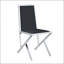 Chaise de salle à manger en métal argenté avec pieds en métal argenté - ensemble de 4-129041817-129041818-129041822